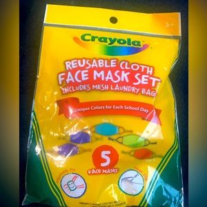 NWT Crayola reusable children’s face masks